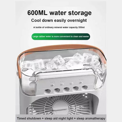 Multifunction Water Spray Mist Fan Air Cooler fan USB Electric Fan Portable Fan
