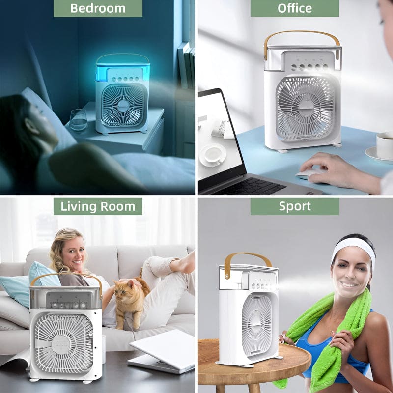 Multifunction Water Spray Mist Fan Air Cooler fan USB Electric Fan Portable Fan