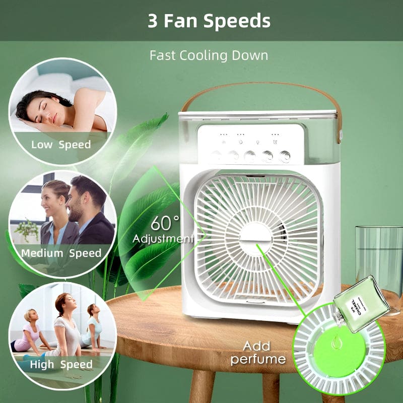 Multifunction Water Spray Mist Fan Air Cooler fan USB Electric Fan Portable Fan