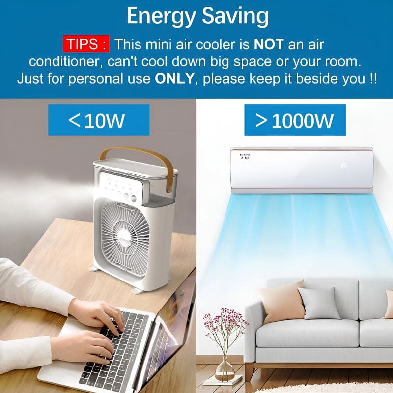 Multifunction Water Spray Mist Fan Air Cooler fan USB Electric Fan Portable Fan