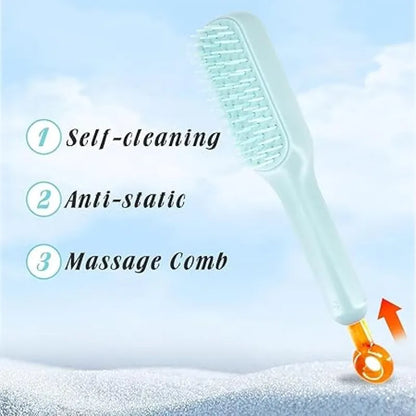 4 In 1 Self Cleaning Hair Brush